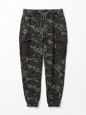 PRPS Tiger Camouflage Cargo Sweatpant Joggers Black/Gray 2XL